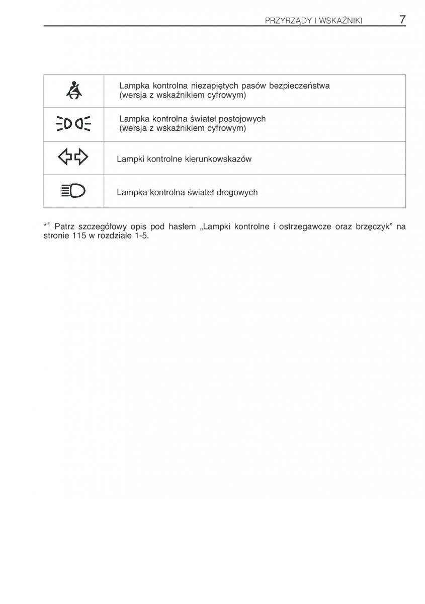 Toyota Yaris Verso instrukcja obslugi / page 14