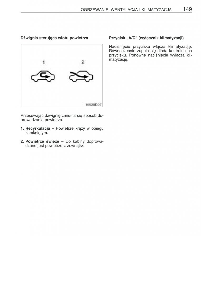 Toyota Yaris Verso instrukcja obslugi / page 156