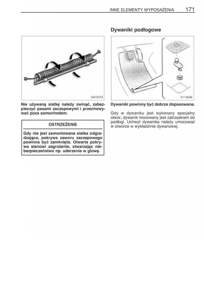 Toyota Yaris Verso instrukcja obslugi / page 178