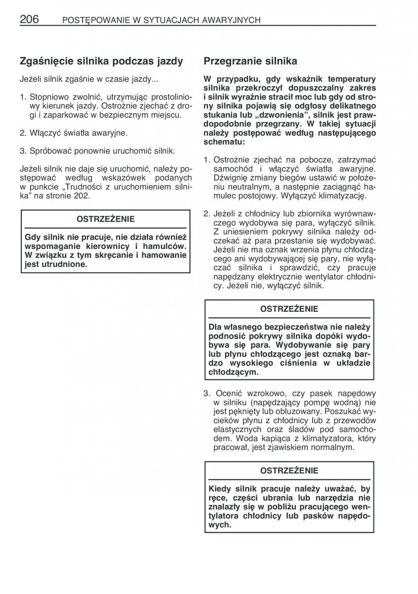 Toyota Yaris Verso instrukcja obslugi / page 213