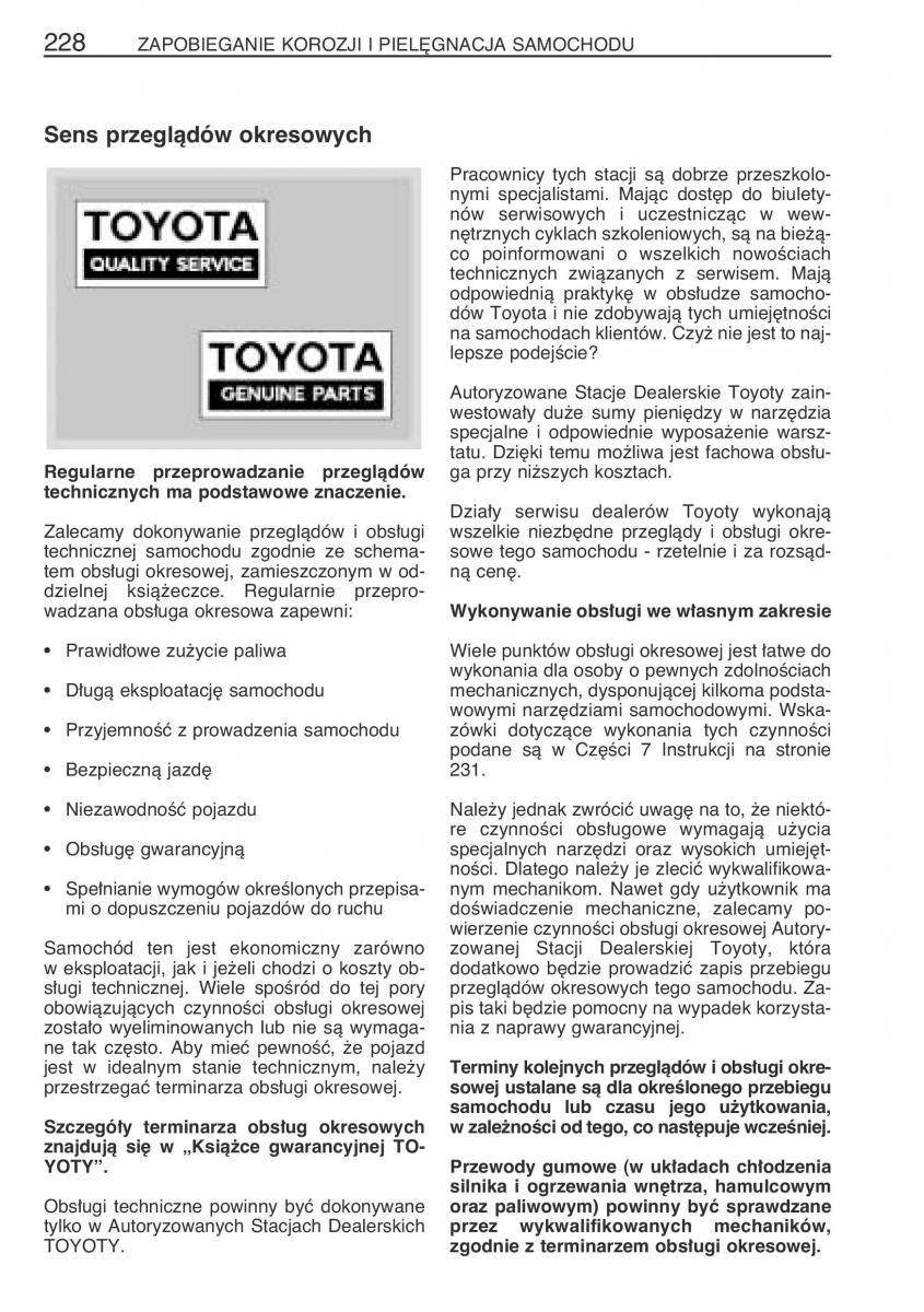 Toyota Yaris Verso instrukcja obslugi / page 235