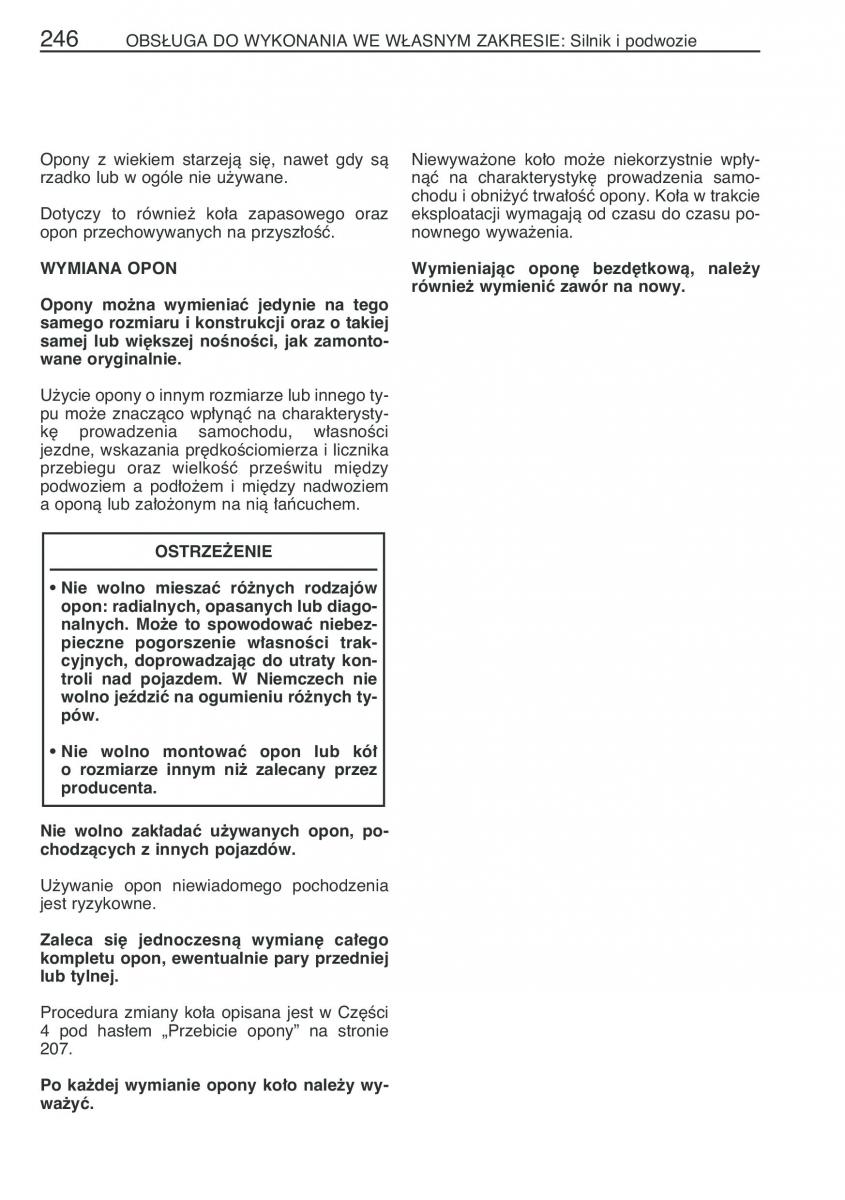 Toyota Yaris Verso instrukcja obslugi / page 253