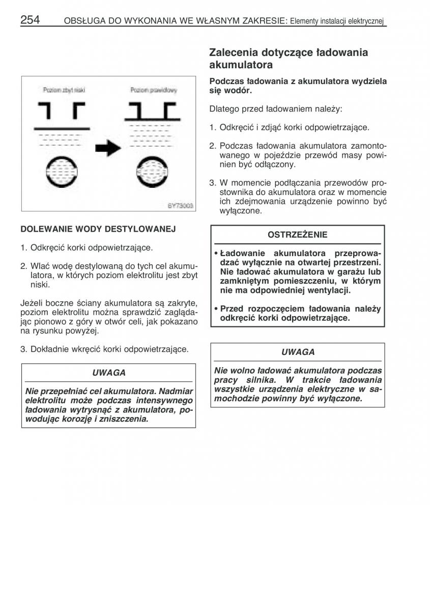 Toyota Yaris Verso instrukcja obslugi / page 261