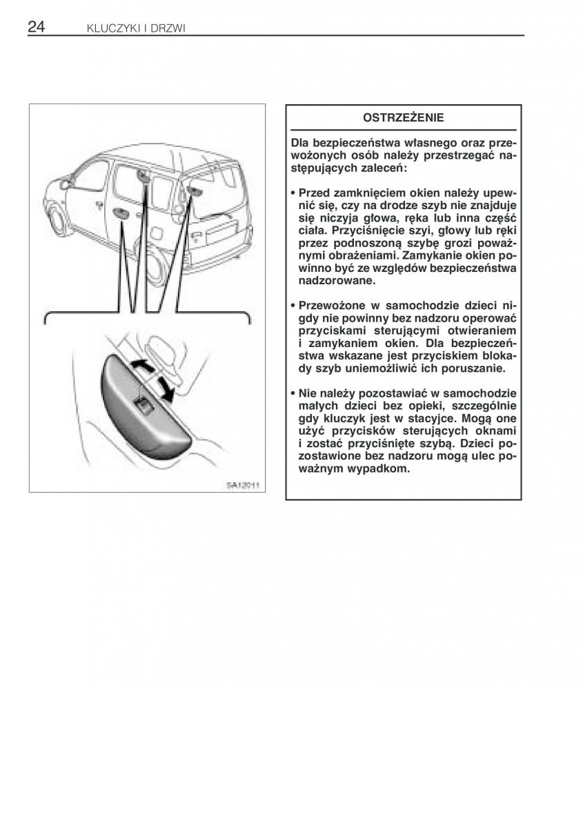 Toyota Yaris Verso instrukcja obslugi / page 31