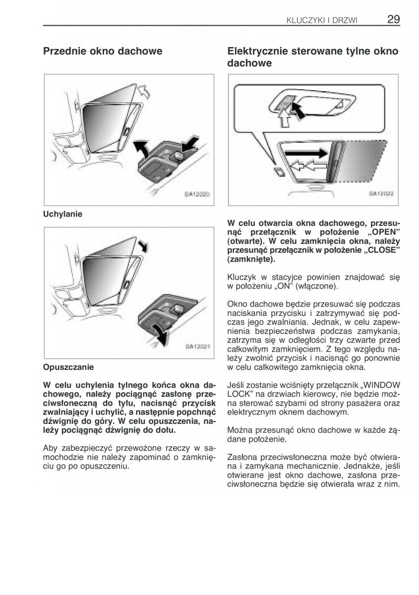 Toyota Yaris Verso instrukcja obslugi / page 36