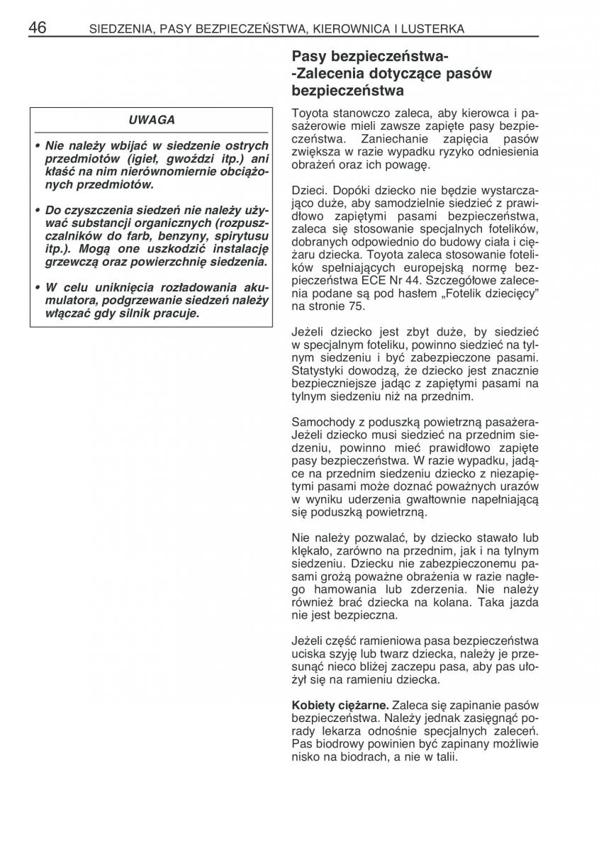 Toyota Yaris Verso instrukcja obslugi / page 53