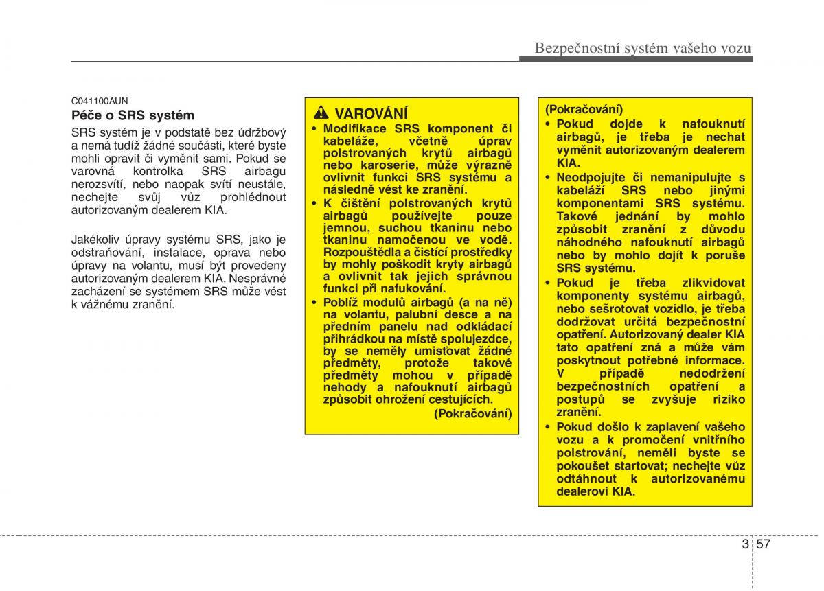 KIA Picanto I 1 navod k obsludze / page 72