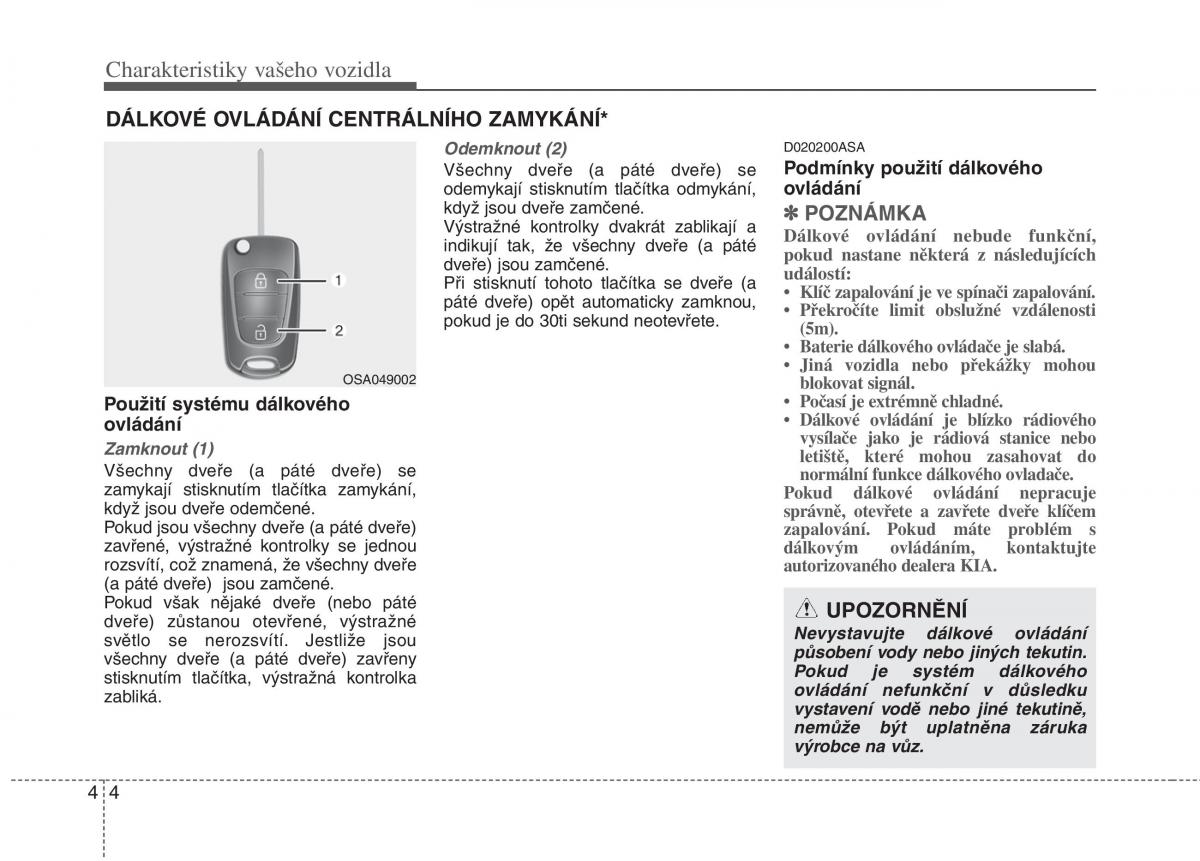 KIA Picanto I 1 navod k obsludze / page 78