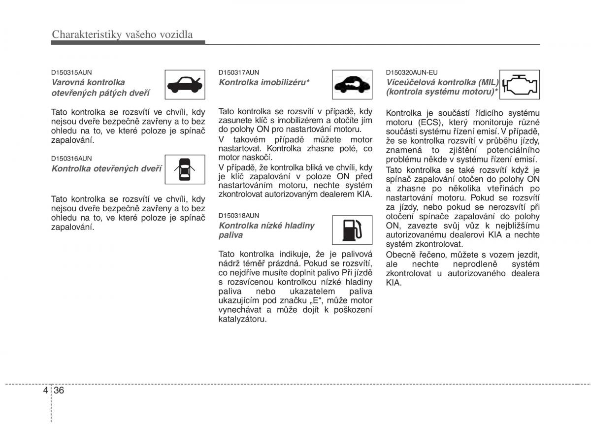 KIA Picanto I 1 navod k obsludze / page 110