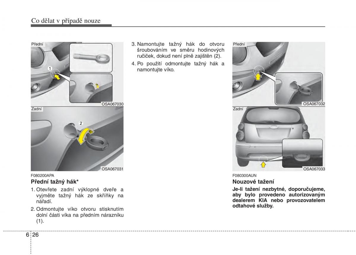 KIA Picanto I 1 navod k obsludze / page 251