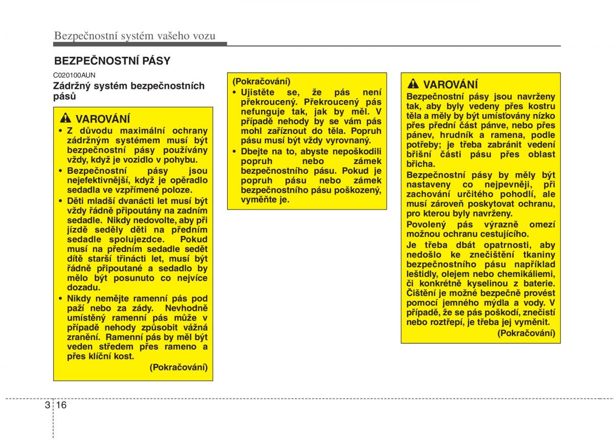 KIA Picanto I 1 navod k obsludze / page 31