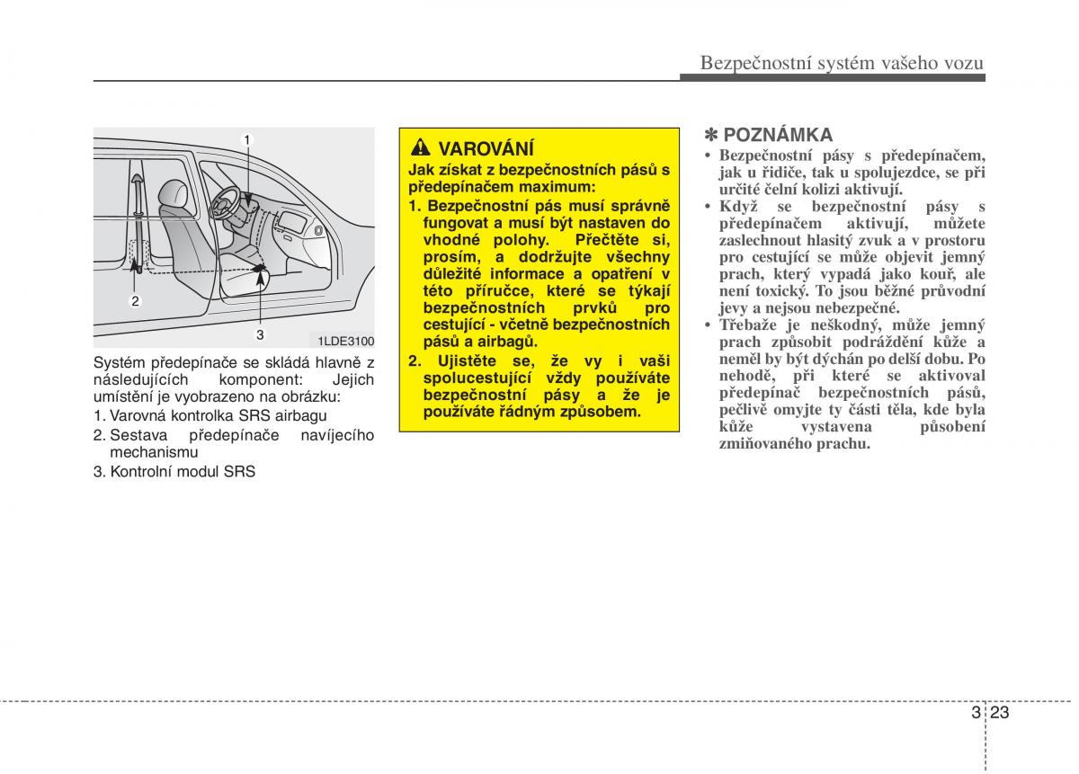 KIA Picanto I 1 navod k obsludze / page 38