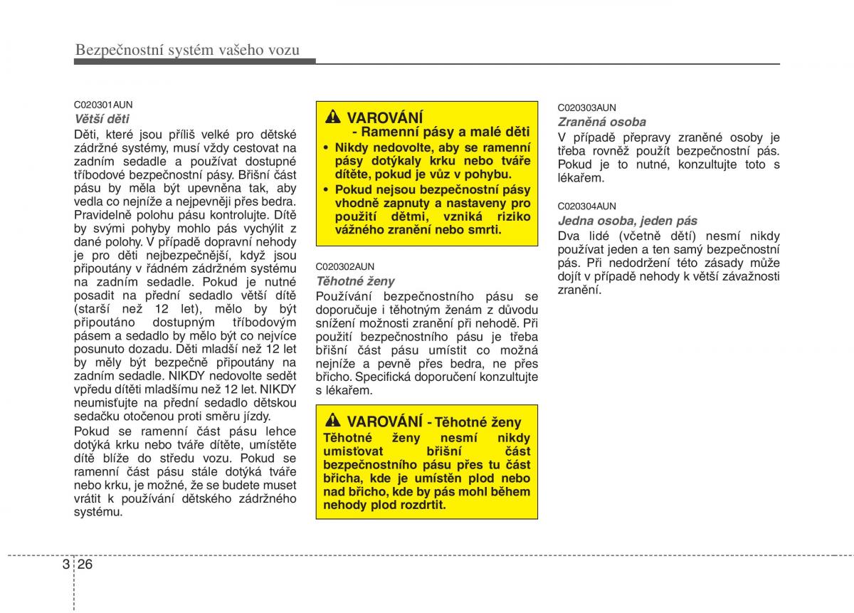 KIA Picanto I 1 navod k obsludze / page 41