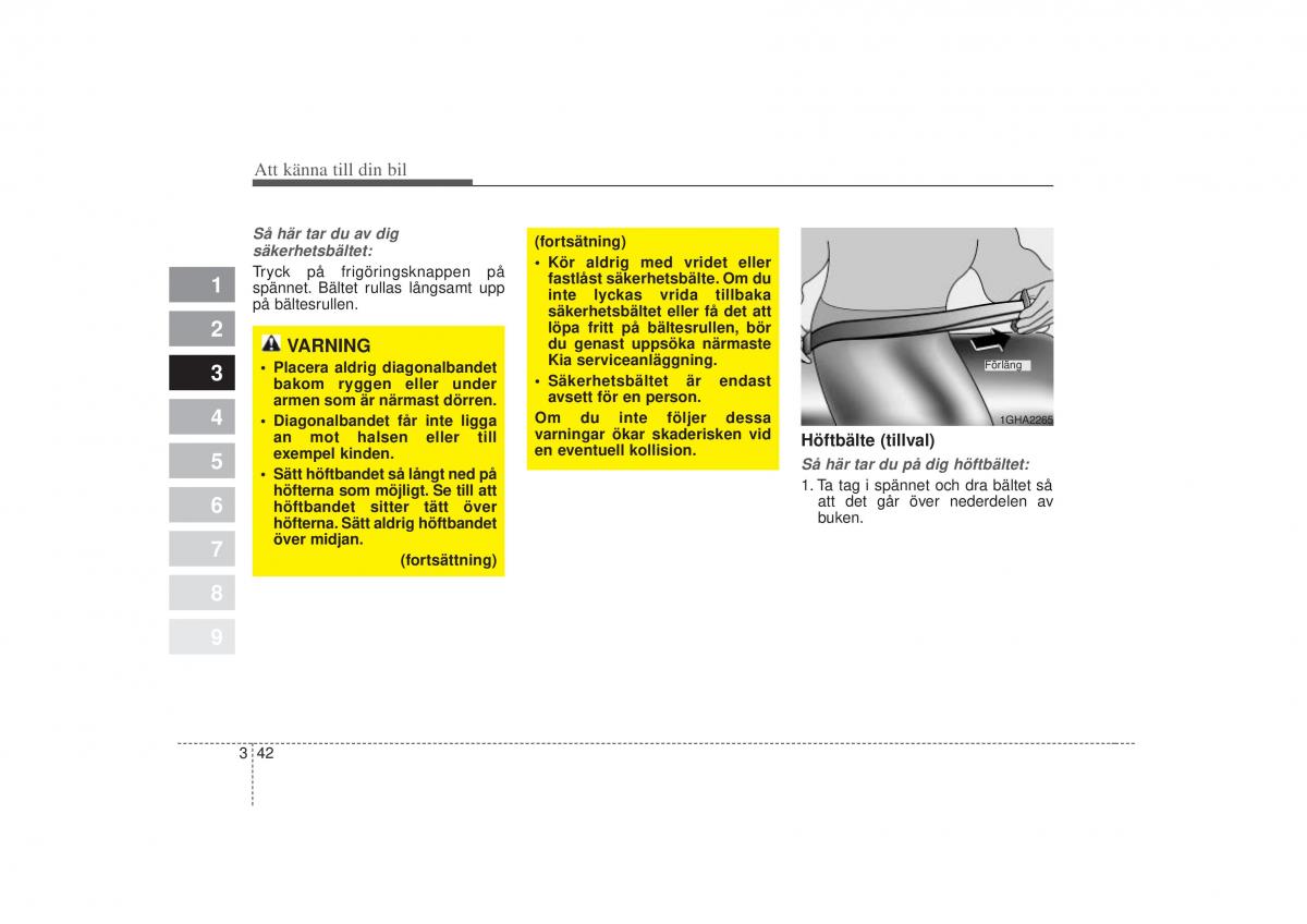 KIA Picanto I 1 instruktionsbok / page 57