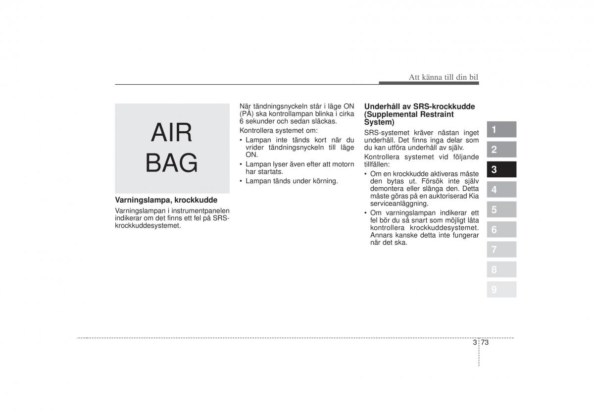 KIA Picanto I 1 instruktionsbok / page 88