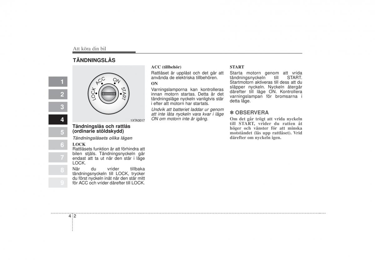 KIA Picanto I 1 instruktionsbok / page 109