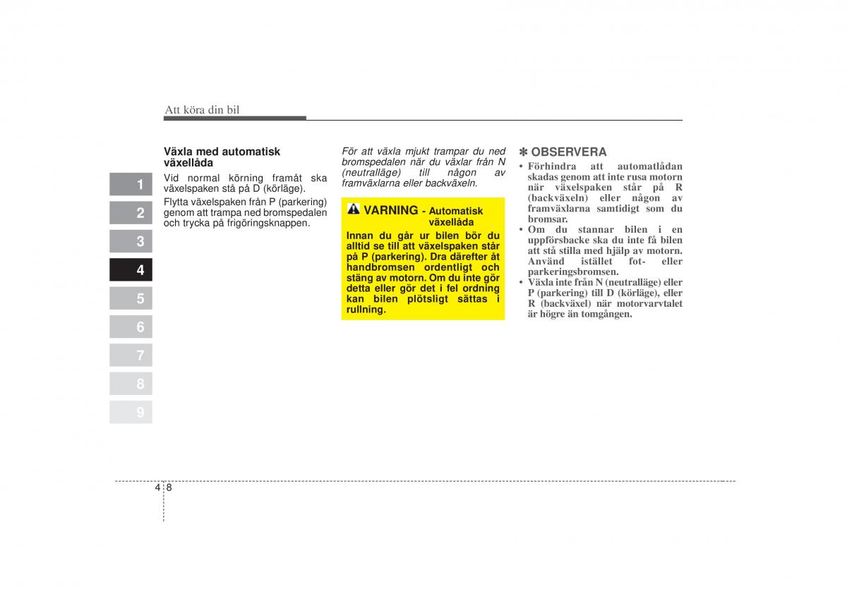 KIA Picanto I 1 instruktionsbok / page 115