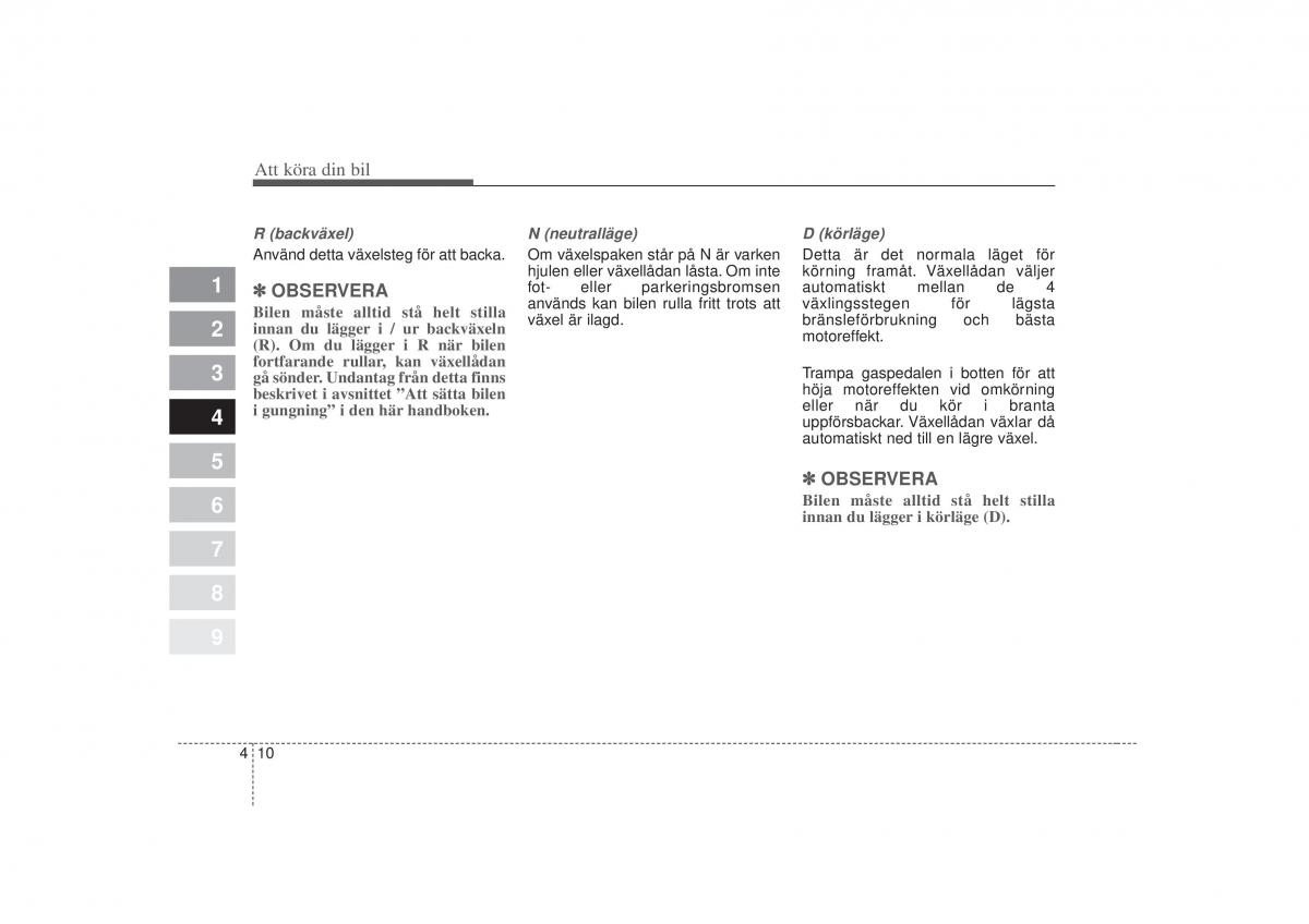 KIA Picanto I 1 instruktionsbok / page 117