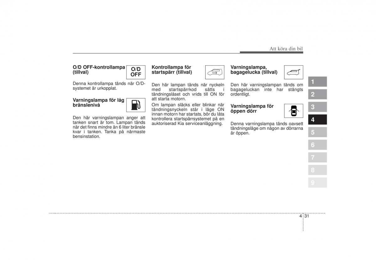 KIA Picanto I 1 instruktionsbok / page 138