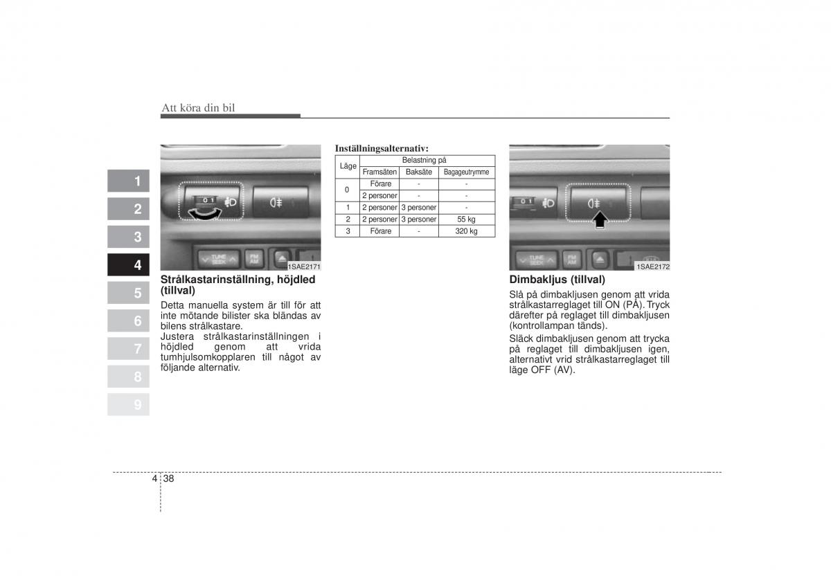 KIA Picanto I 1 instruktionsbok / page 145