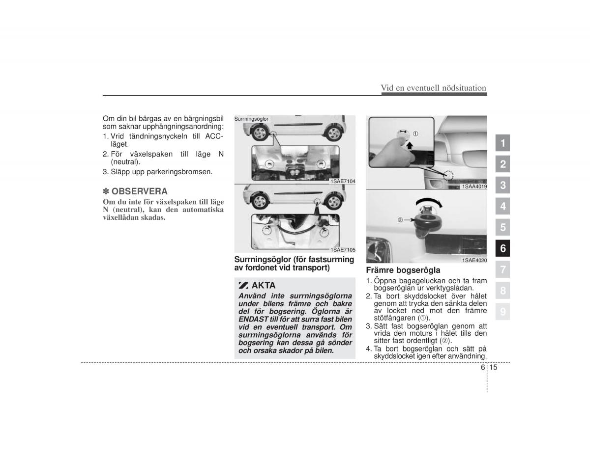 KIA Picanto I 1 instruktionsbok / page 201