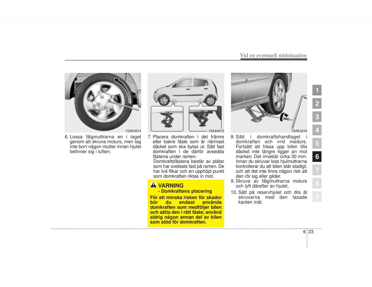 KIA Picanto I 1 instruktionsbok / page 209