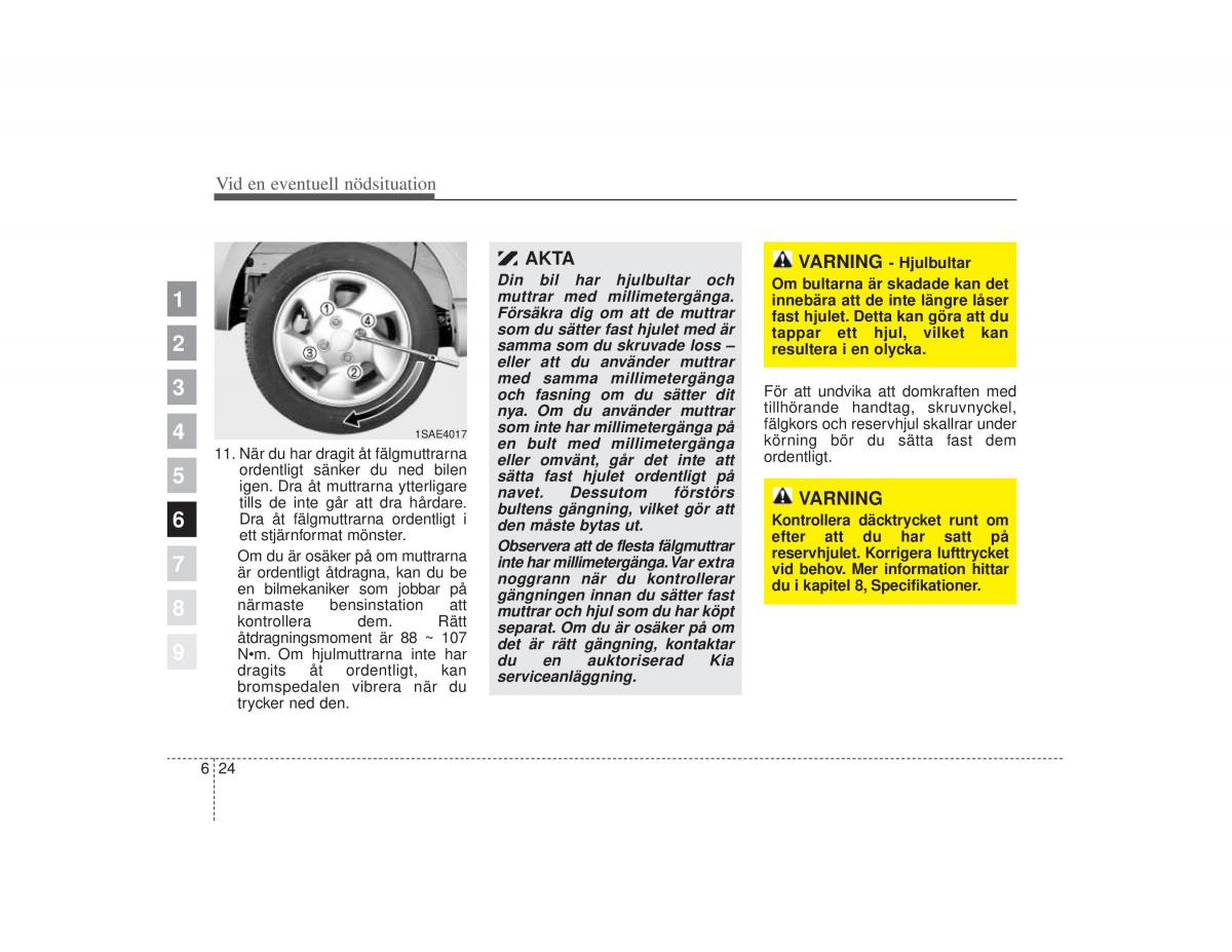 KIA Picanto I 1 instruktionsbok / page 210