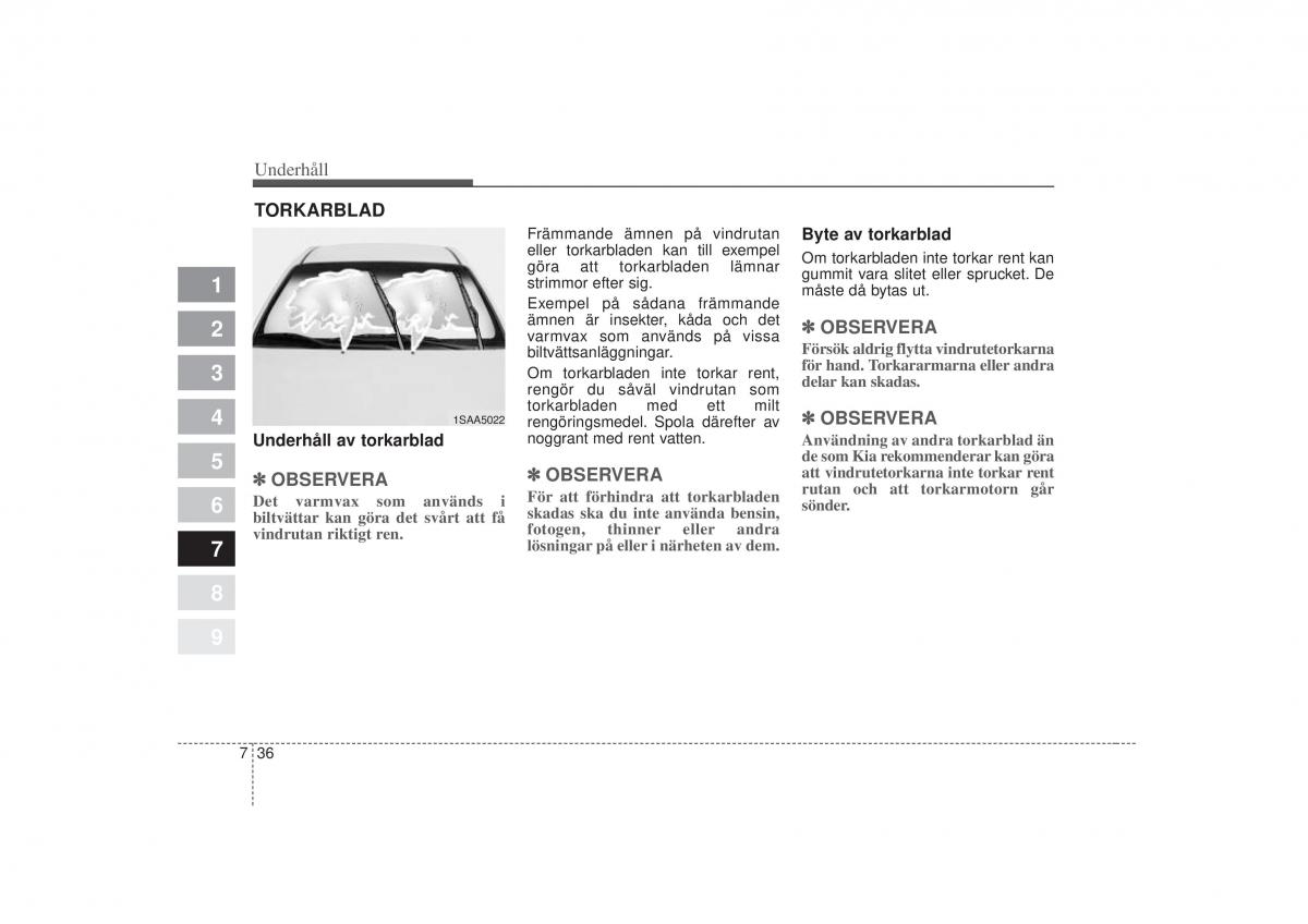 KIA Picanto I 1 instruktionsbok / page 255