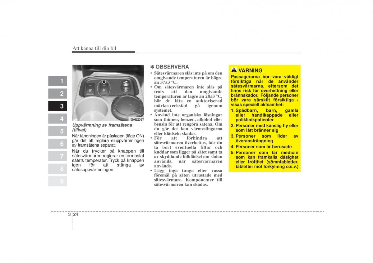 KIA Picanto I 1 instruktionsbok / page 39