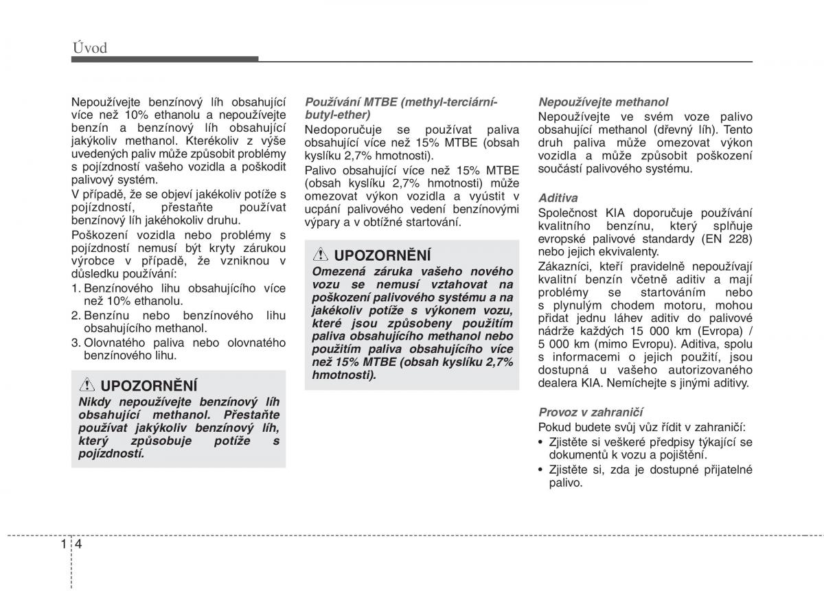 KIA Picanto II 2 navod k obsludze / page 7