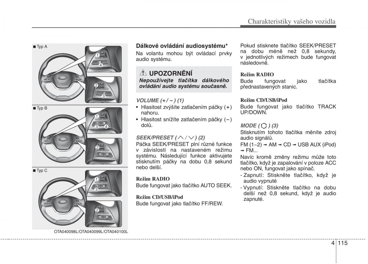 KIA Picanto II 2 navod k obsludze / page 192