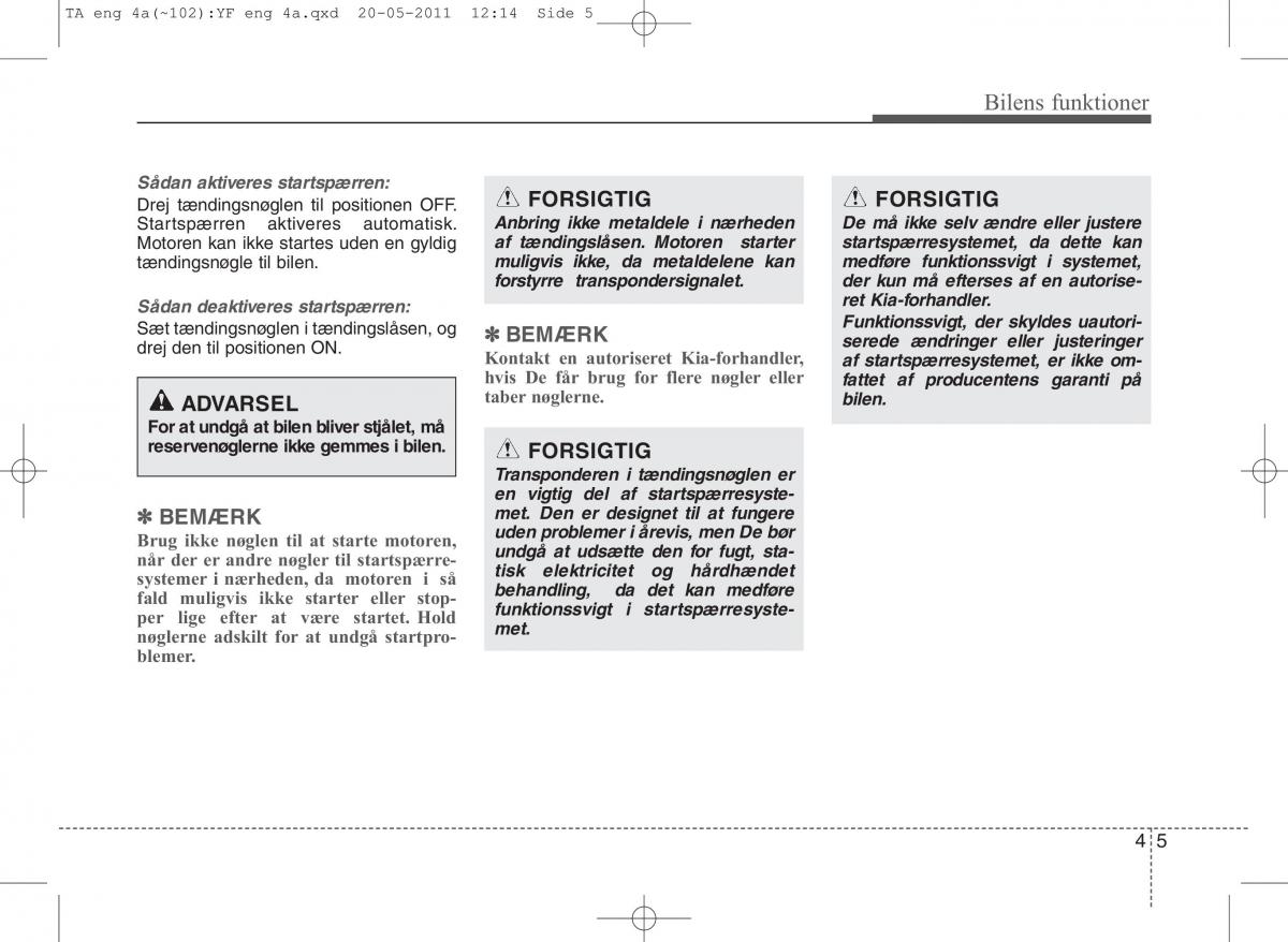 KIA Picanto II 2 Bilens instruktionsbog / page 81