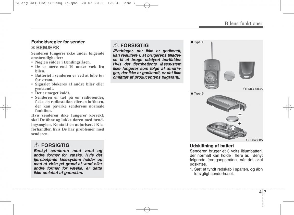 KIA Picanto II 2 Bilens instruktionsbog / page 83