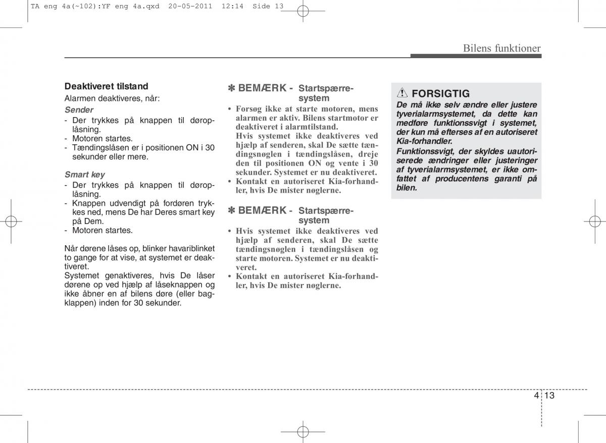 KIA Picanto II 2 Bilens instruktionsbog / page 89