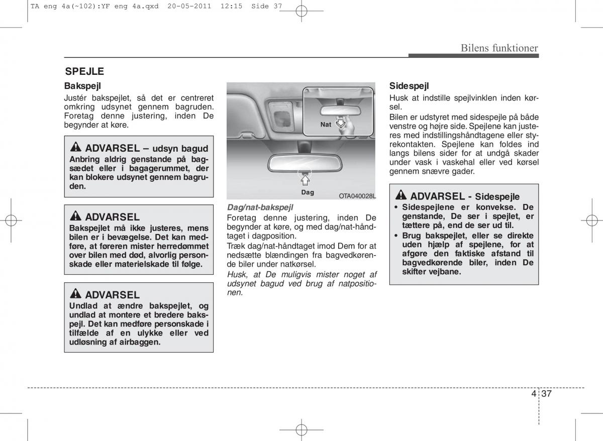 KIA Picanto II 2 Bilens instruktionsbog / page 113