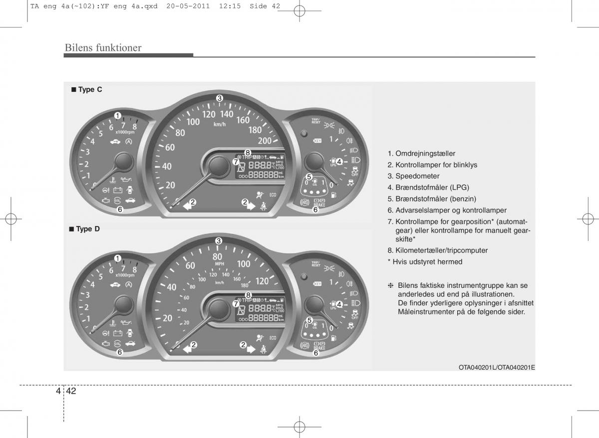 KIA Picanto II 2 Bilens instruktionsbog / page 118