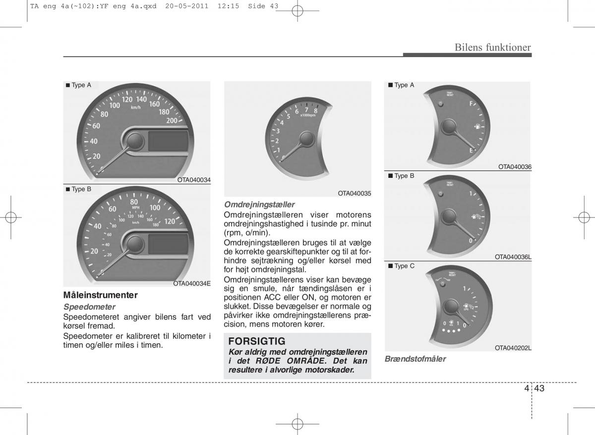 KIA Picanto II 2 Bilens instruktionsbog / page 119