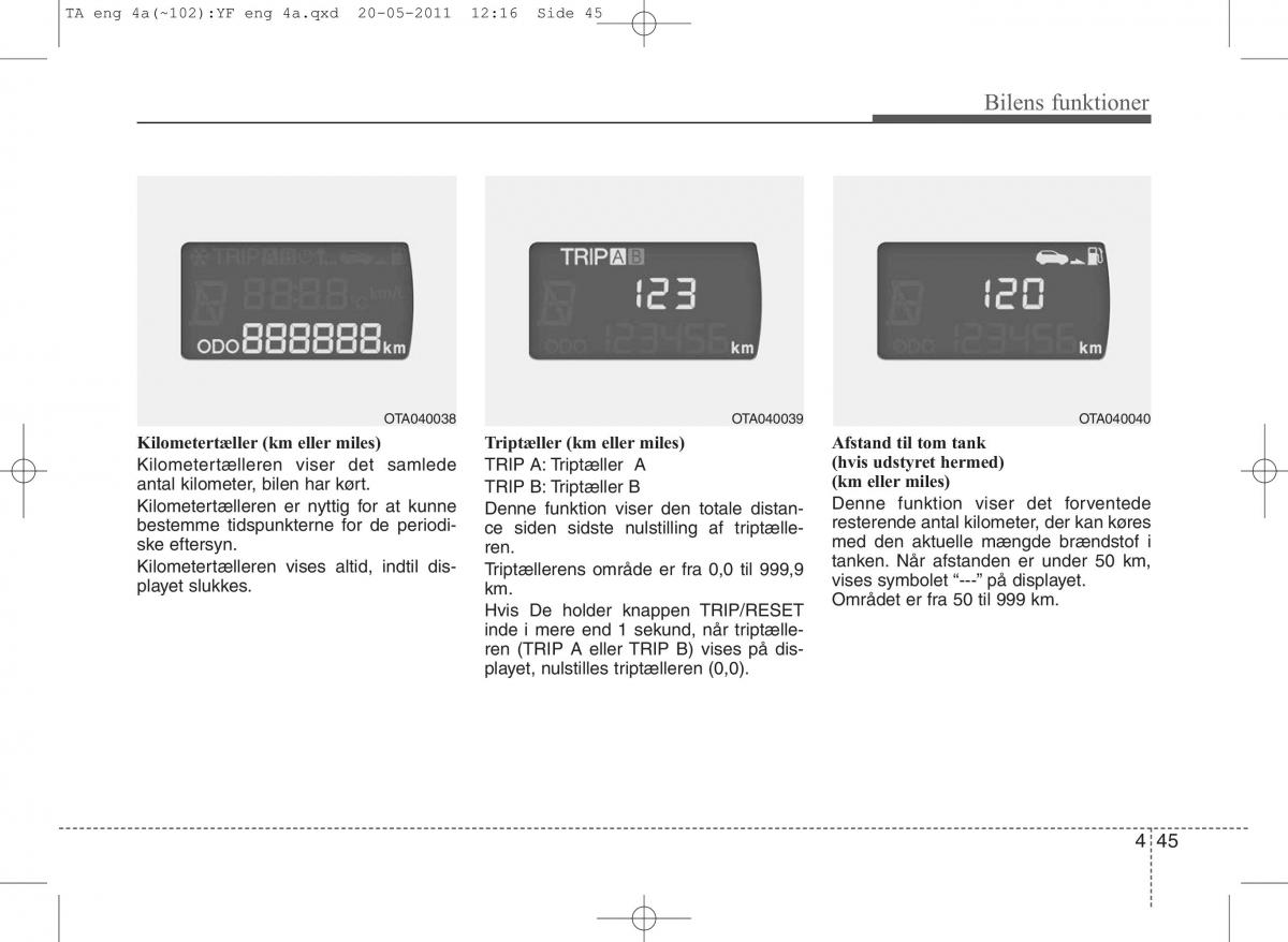 KIA Picanto II 2 Bilens instruktionsbog / page 121