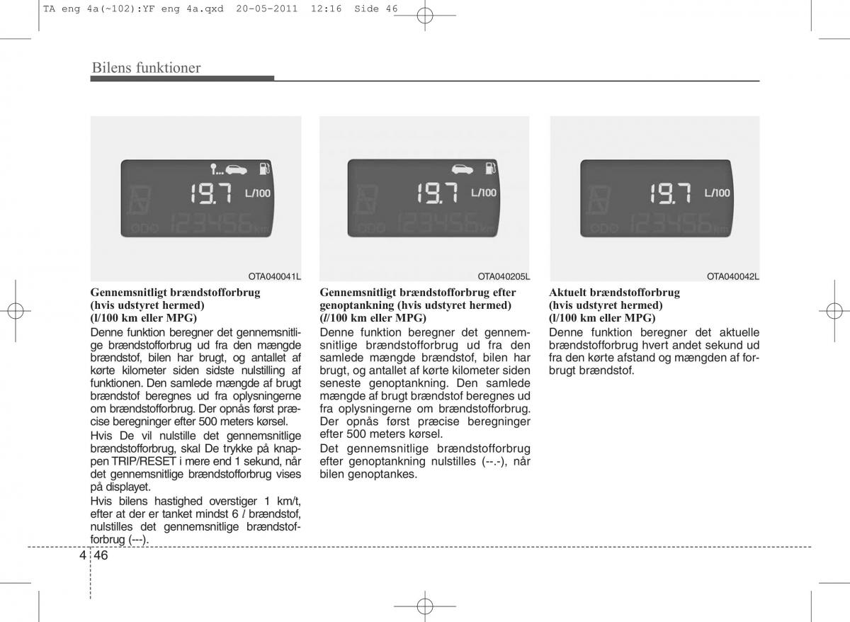 KIA Picanto II 2 Bilens instruktionsbog / page 122