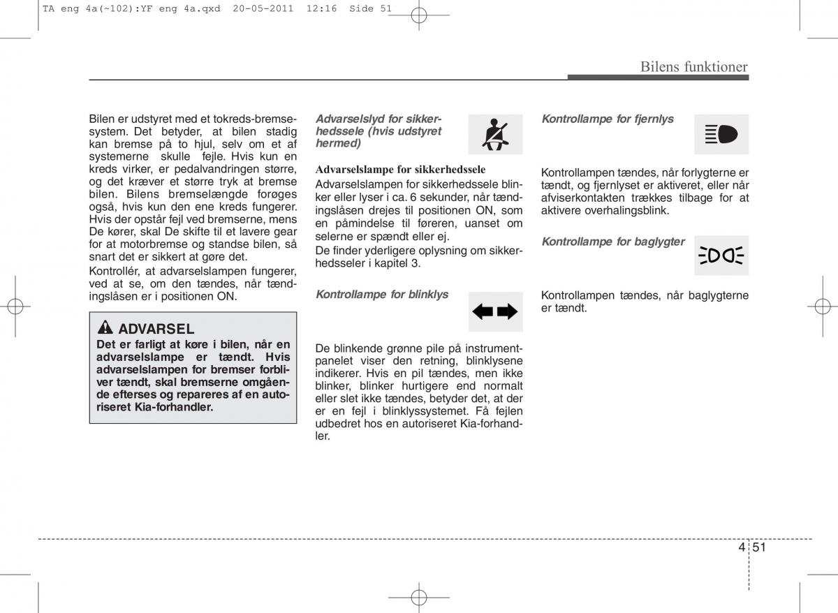 KIA Picanto II 2 Bilens instruktionsbog / page 127