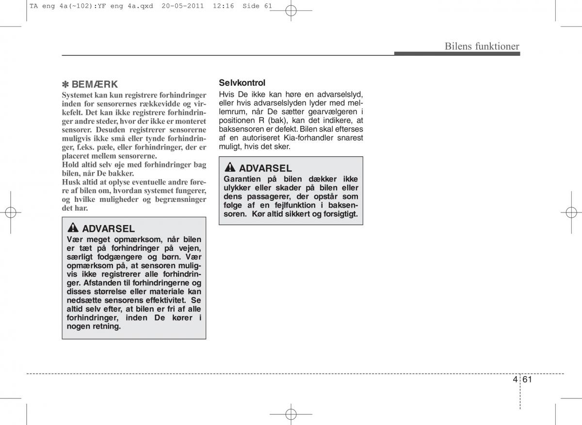 KIA Picanto II 2 Bilens instruktionsbog / page 137