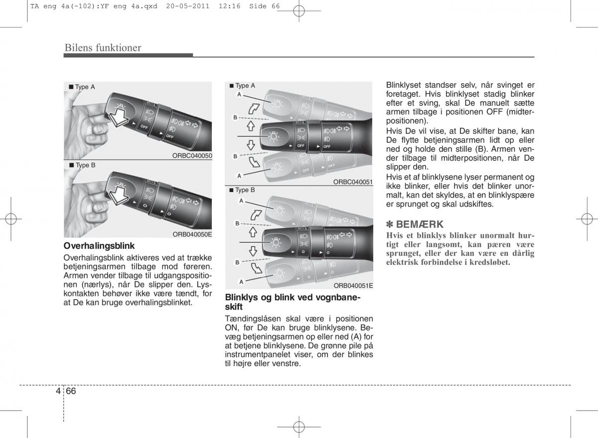 KIA Picanto II 2 Bilens instruktionsbog / page 142