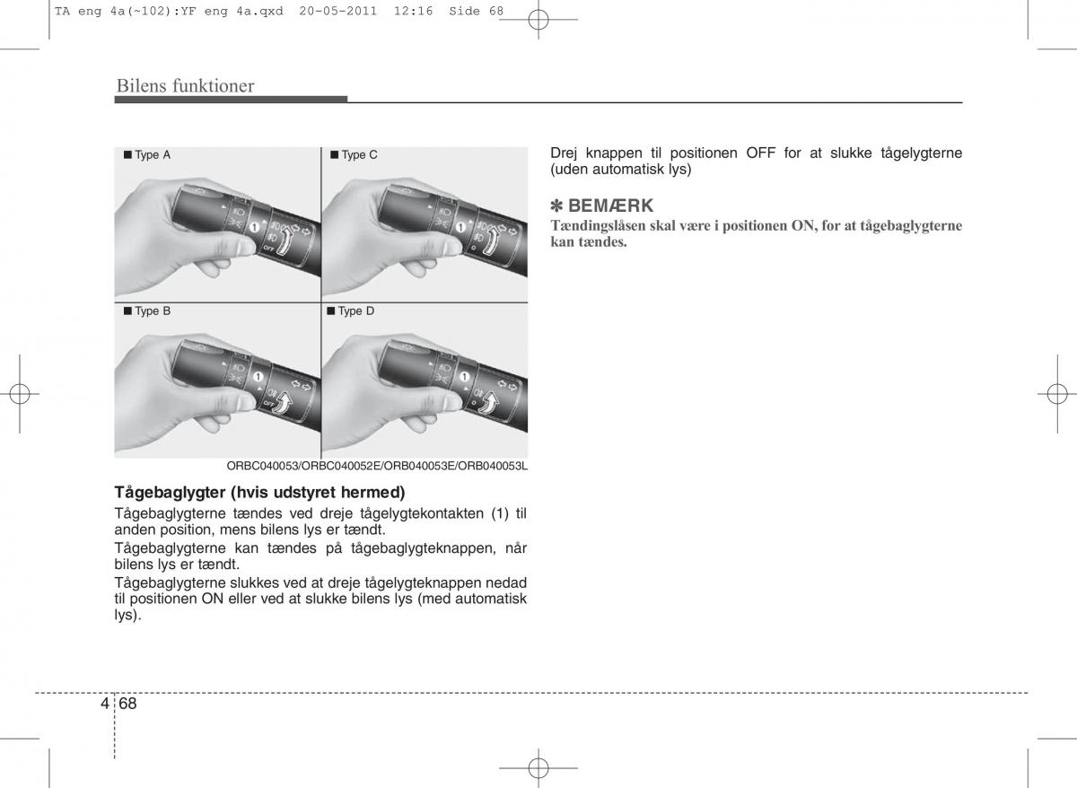 KIA Picanto II 2 Bilens instruktionsbog / page 144