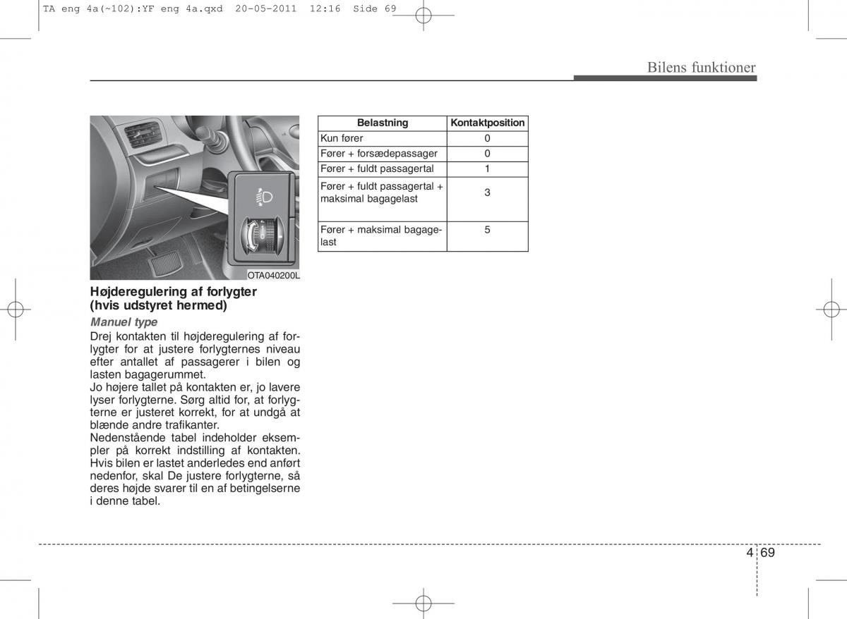 KIA Picanto II 2 Bilens instruktionsbog / page 145