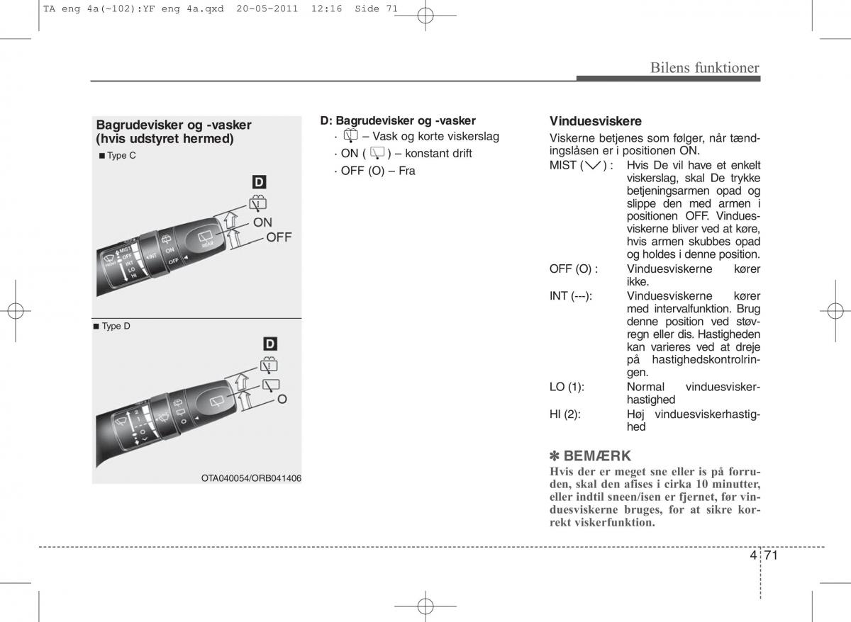 KIA Picanto II 2 Bilens instruktionsbog / page 147