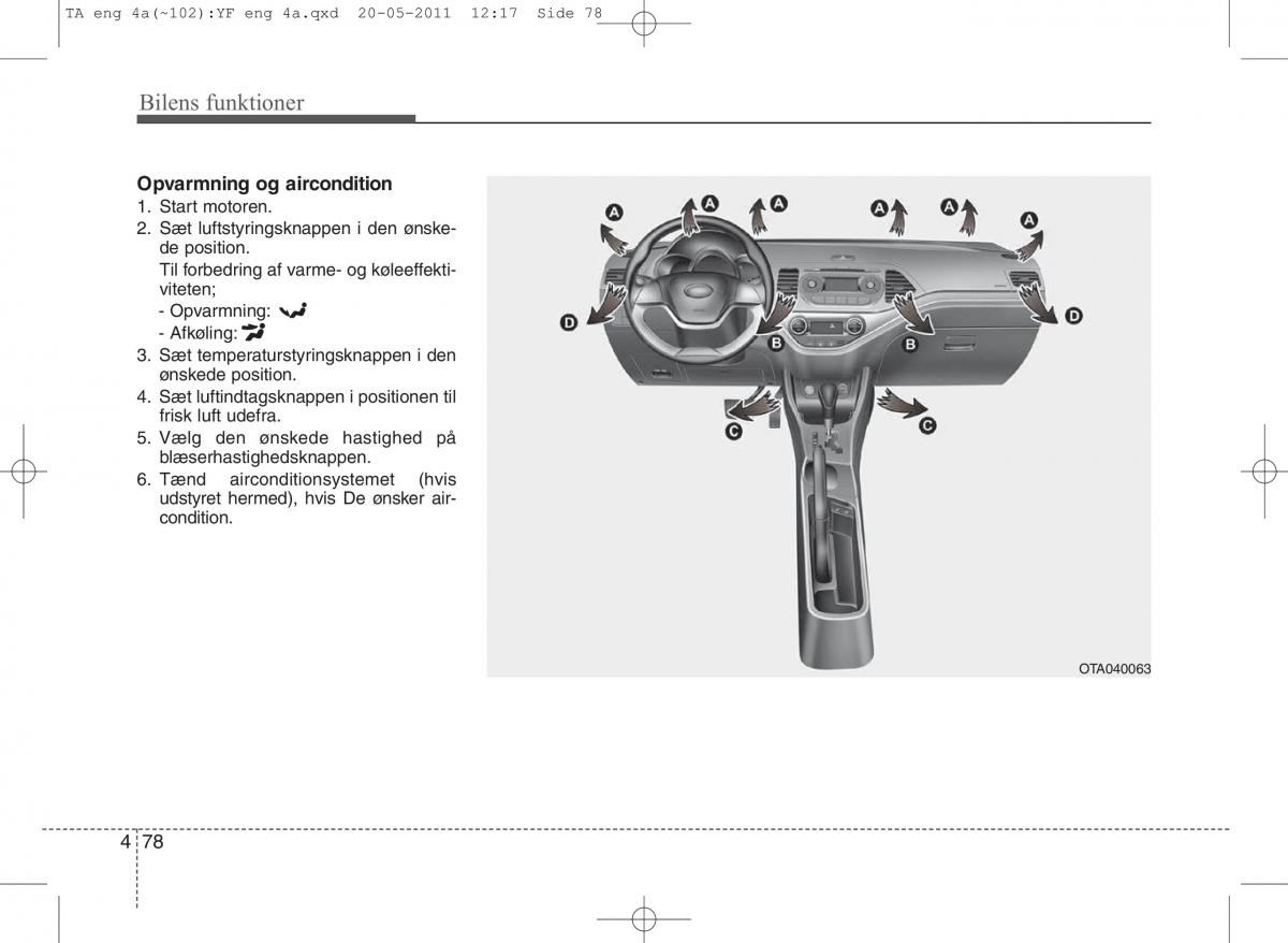 KIA Picanto II 2 Bilens instruktionsbog / page 154