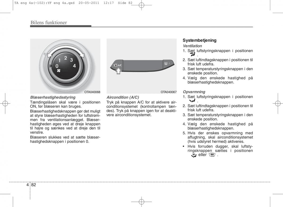 KIA Picanto II 2 Bilens instruktionsbog / page 158