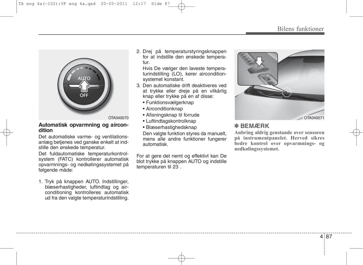 KIA Picanto II 2 Bilens instruktionsbog / page 163