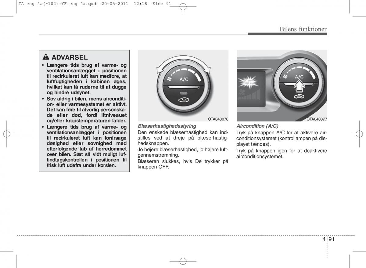 KIA Picanto II 2 Bilens instruktionsbog / page 167