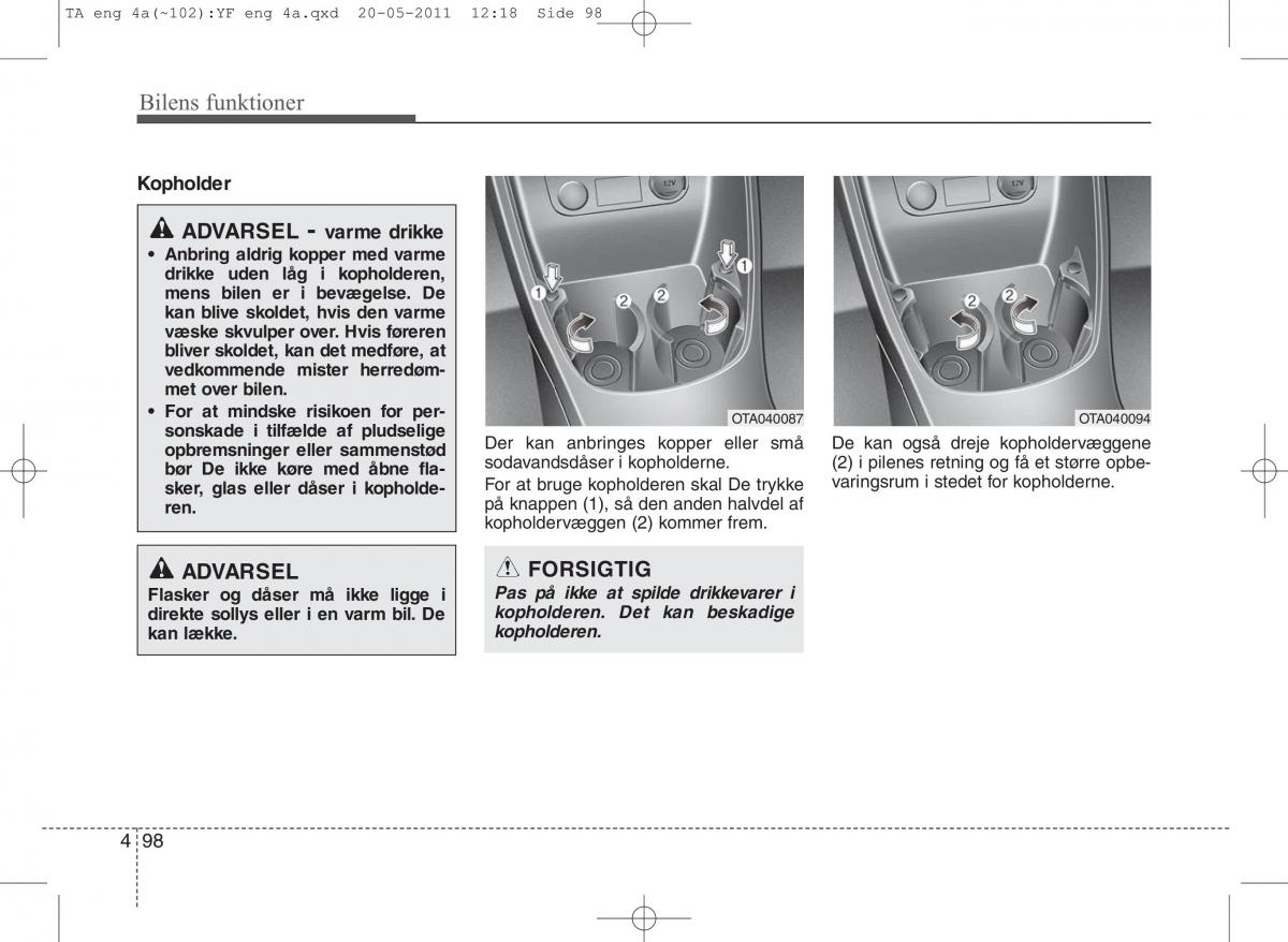 KIA Picanto II 2 Bilens instruktionsbog / page 174